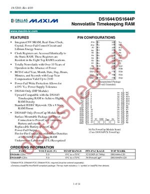 DS1644-120 datasheet  